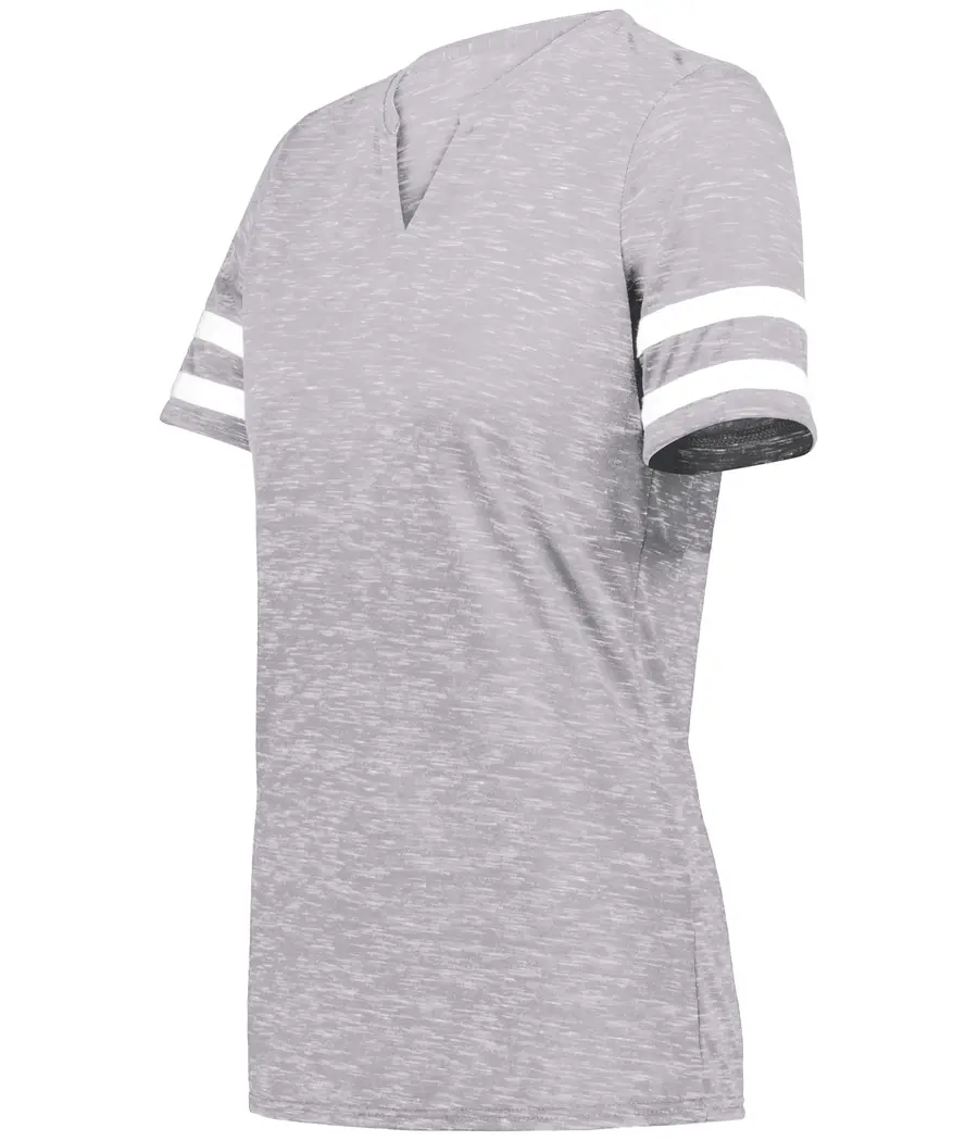 Holloway Girls Monterey Tee in Athletic Heather/White