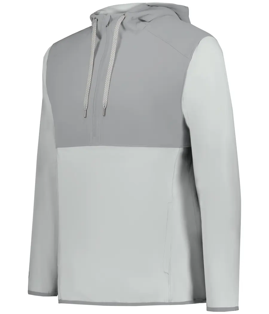 Holloway City Stretch Hybrid Pullover Hoodie in Pewter/Cloud
