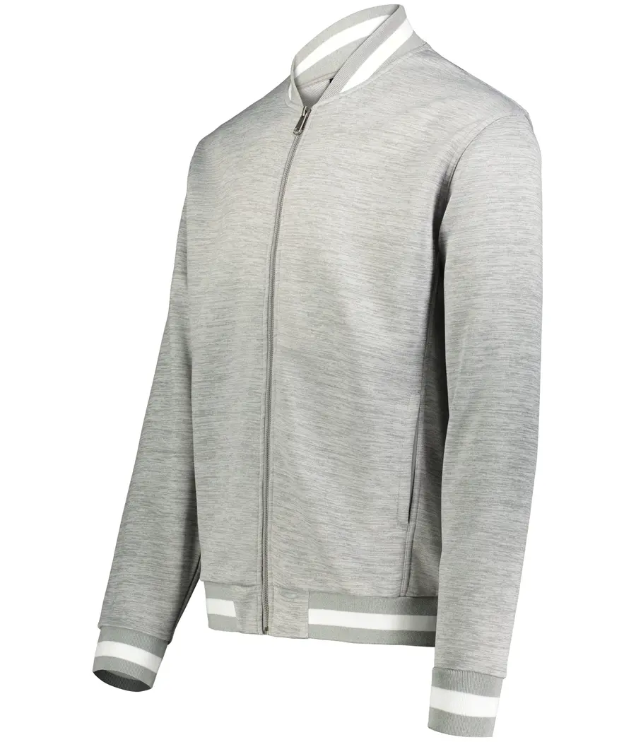 Holloway V-Street Full Zip Jacket in Athletic Heather/White