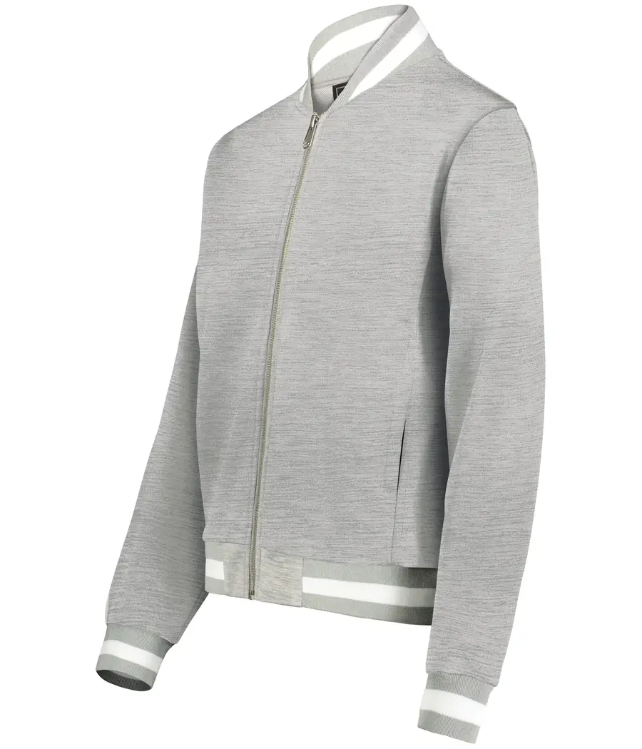 Holloway Ladies V-Street Full Zip Jacket in Athletic Heather/White