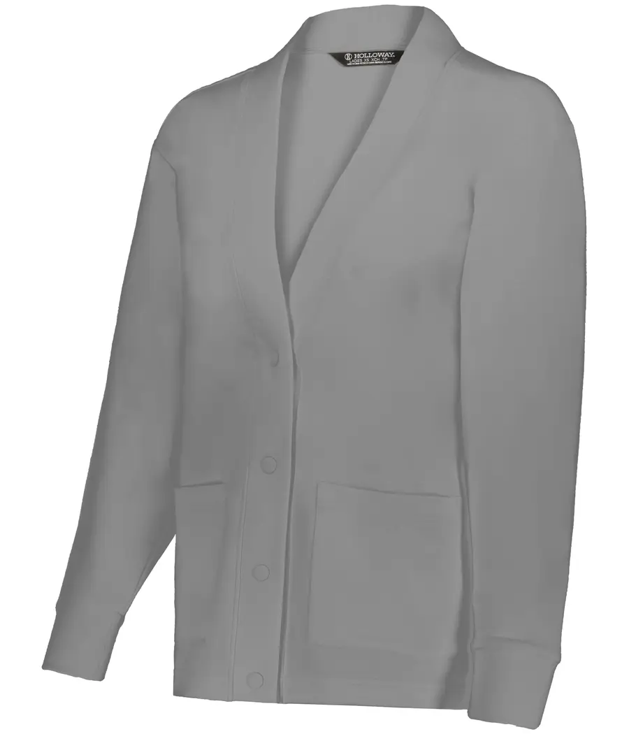 Holloway Ladies Heritage Prep Cardigan in Athletic Heather