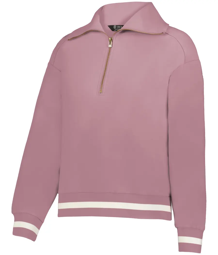 Holloway Ladies Heritage Prep Pullover in Rosewood/Vanilla
