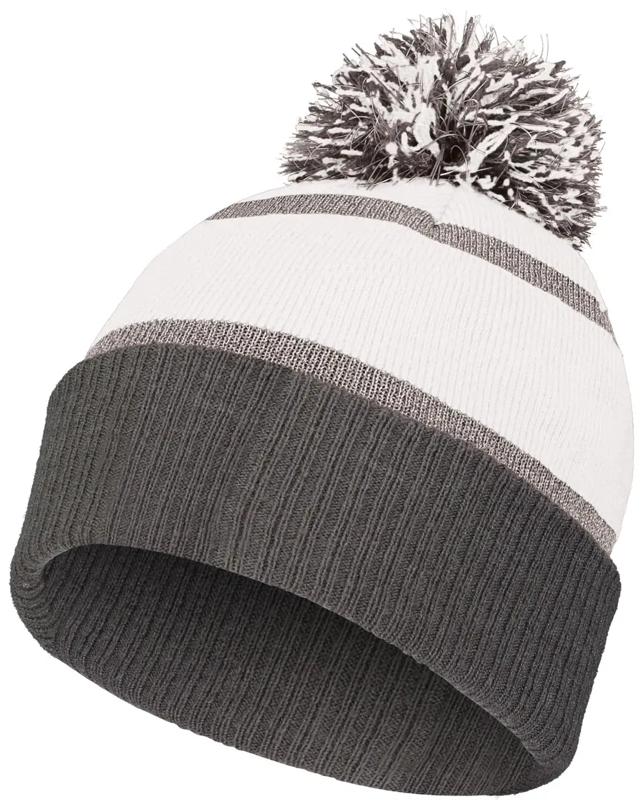 Holloway Reflective Beanie in White/Carbon