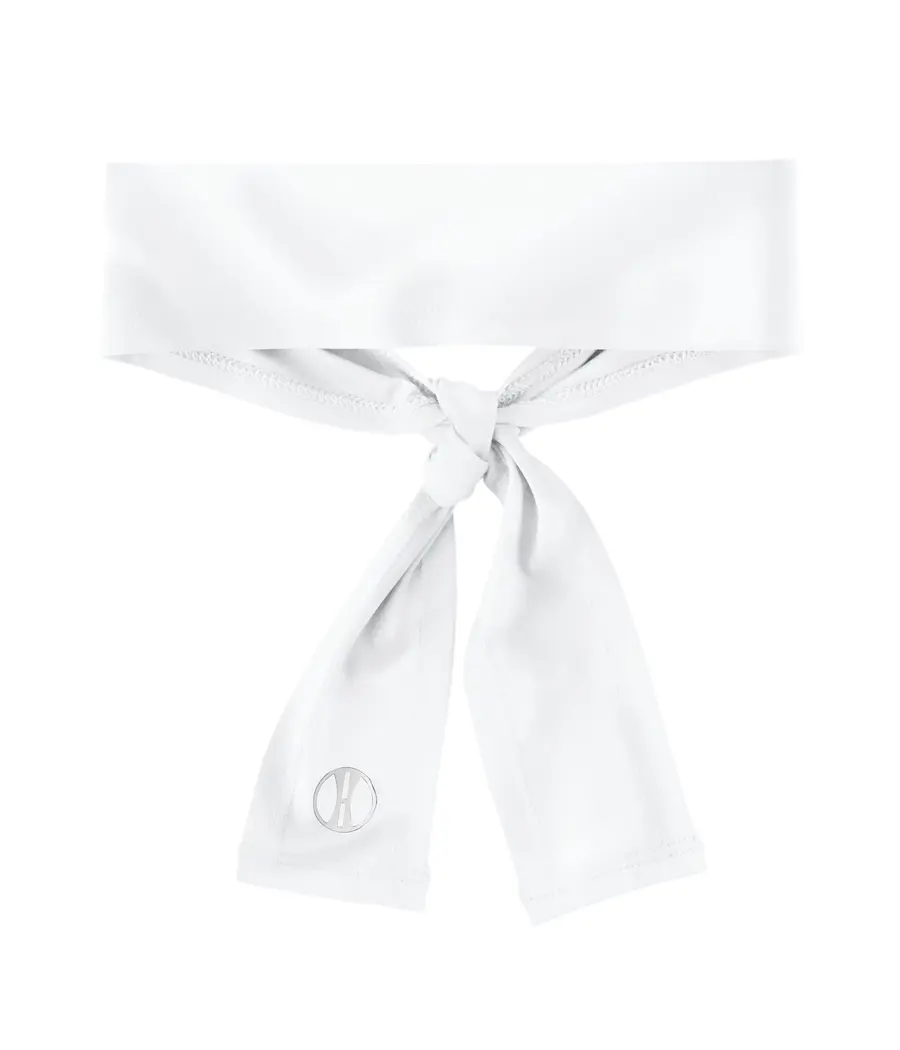 Holloway Zoom Tie Headband in White