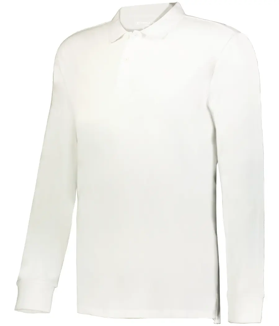 Holloway Core Cotton Long Sleeve Polo in White