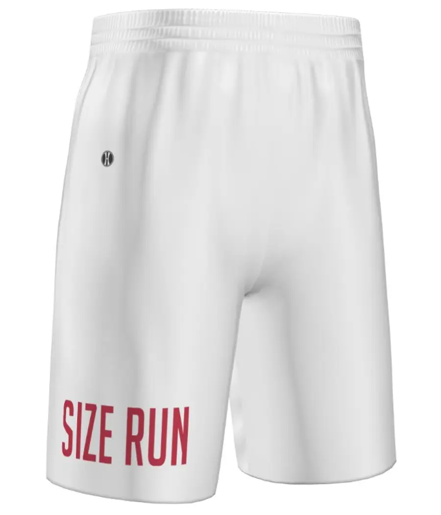 Holloway FreeStyle Sublimated 4-Way Stretch 10 Inch Basketball Shorts in White
