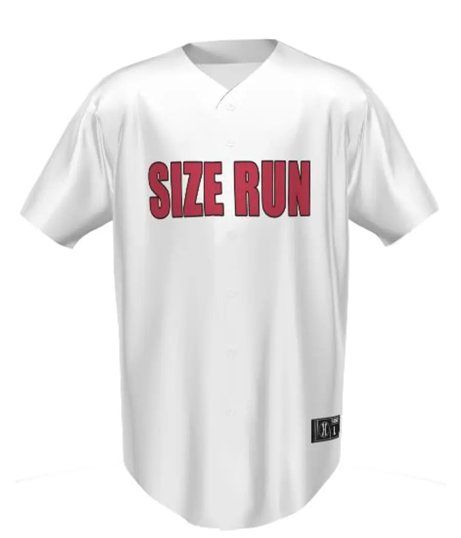 Holloway Youth FreeStyle Sublimated Full-Button Baseball Jersey in White