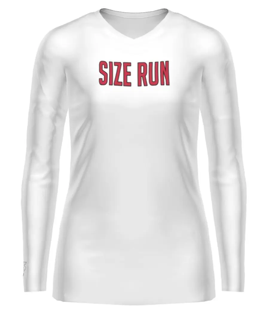 Holloway Girls FreeStyle Sublimated Long Sleeve Stretch Volleyball Jersey in White