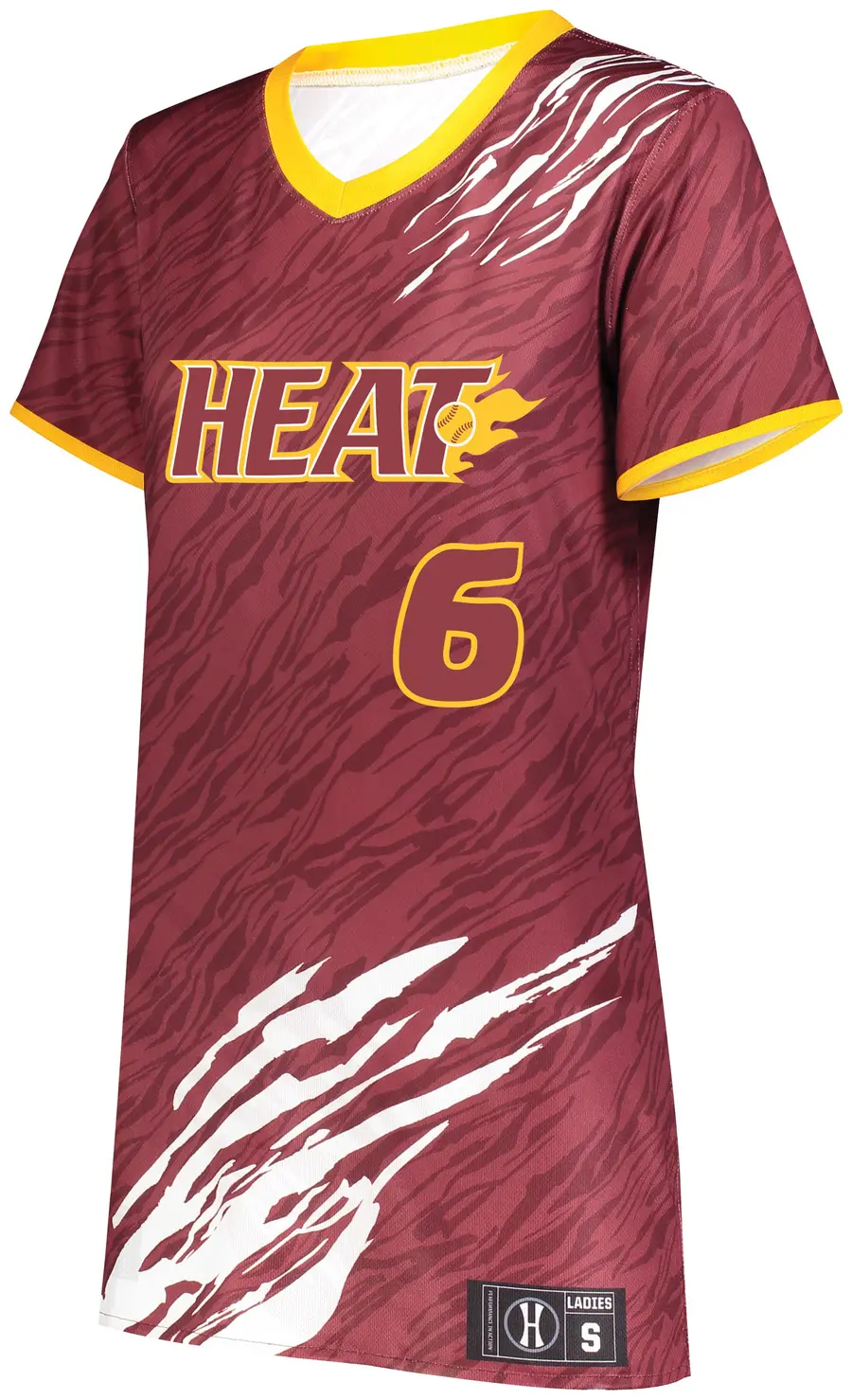 Holloway Ladies FreeStyle Sublimated Lightweight Reversible V-Neck Softball Jersey in Design 99 Color