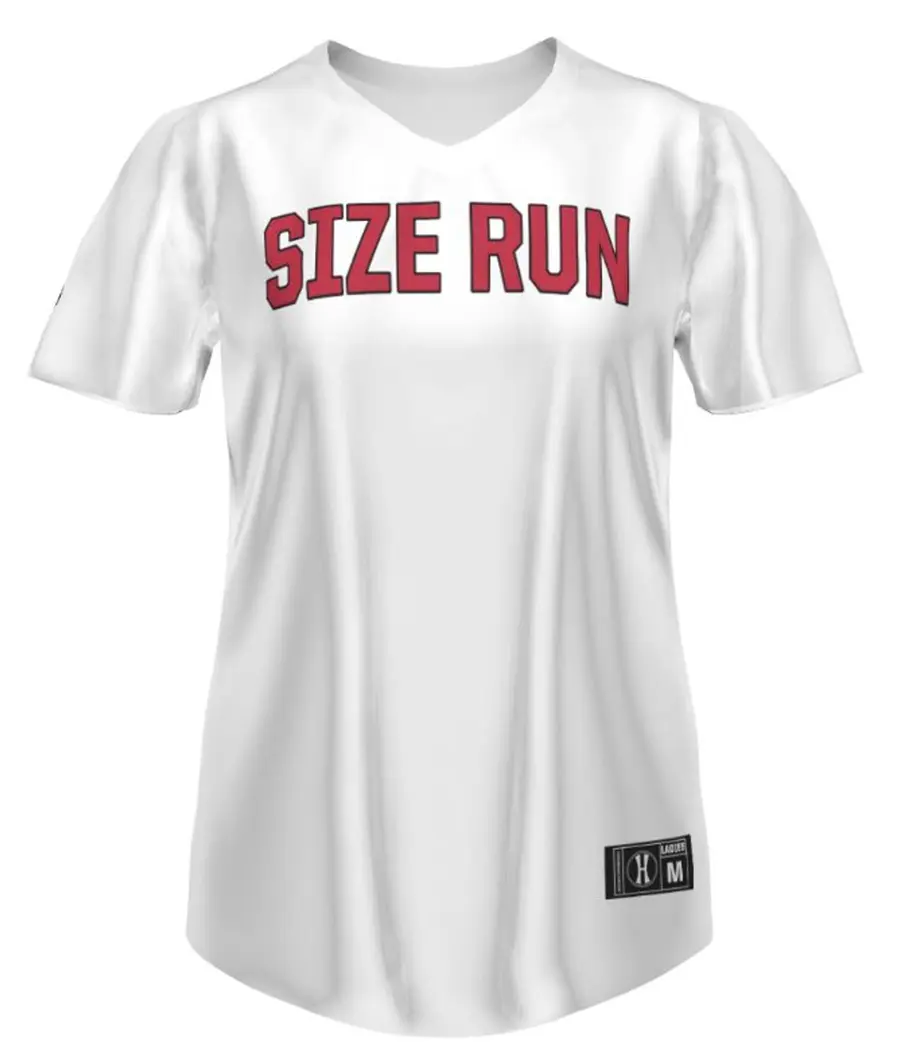 Holloway Girls FreeStyle Sublimated Lightweight Short Sleeve Softball Jersey in White