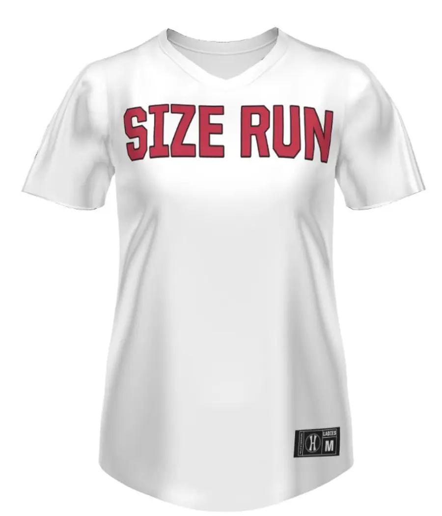 Holloway Girls FreeStyle Sublimated Pin-Dot Short Sleeve Softball Jersey in White