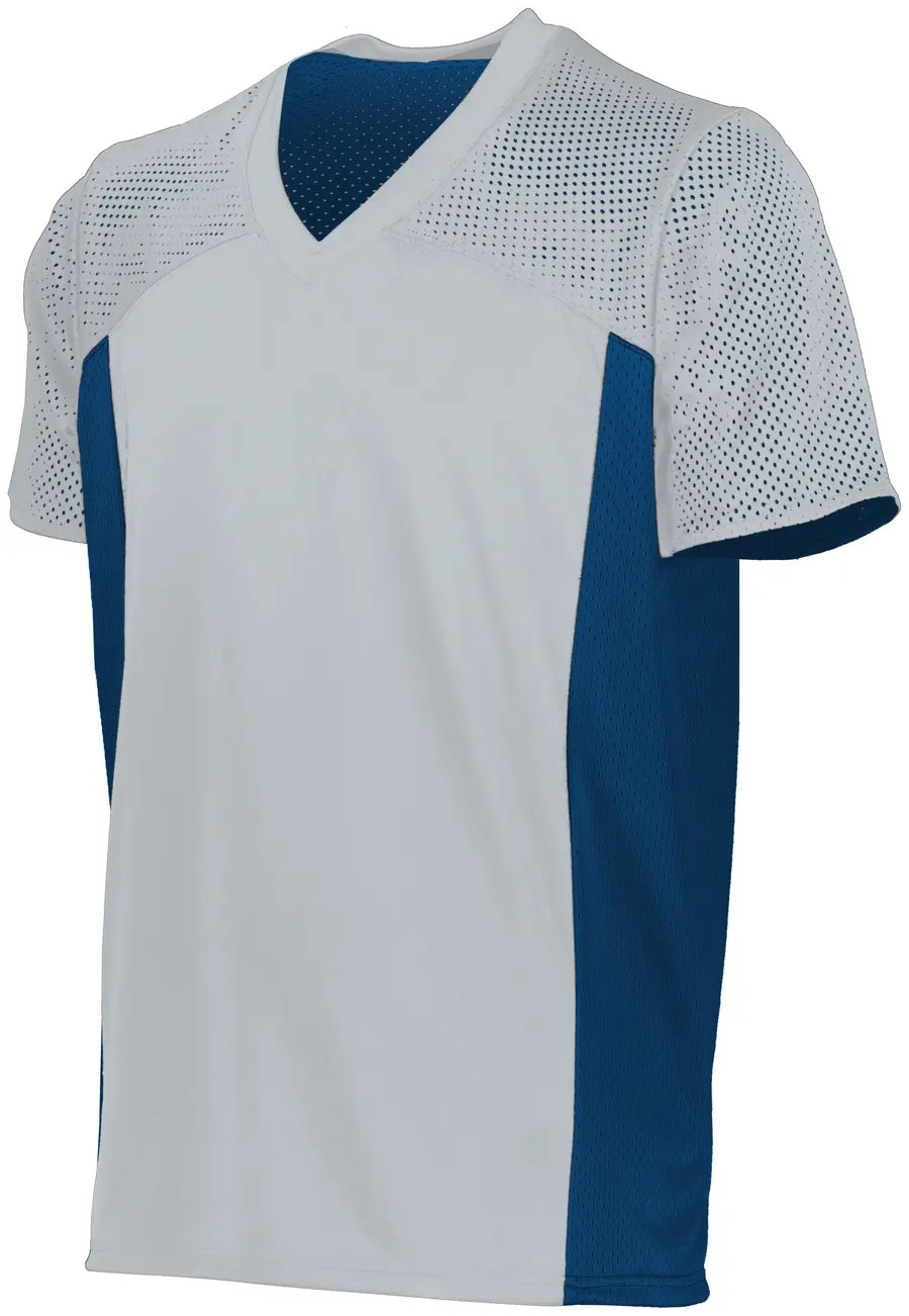 Augusta Reversible Flag Football Jersey in Silver/Navy
