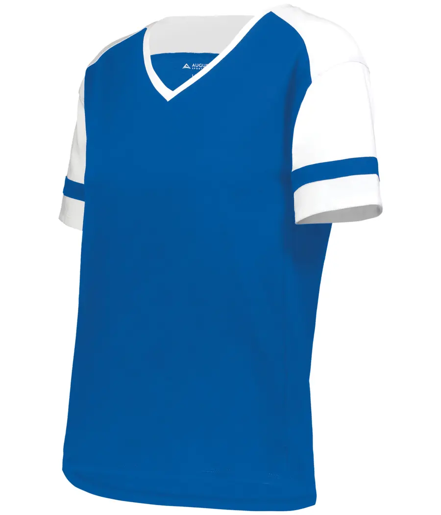 Augusta Girls Fanatic 2.0 Tee in Royal/White