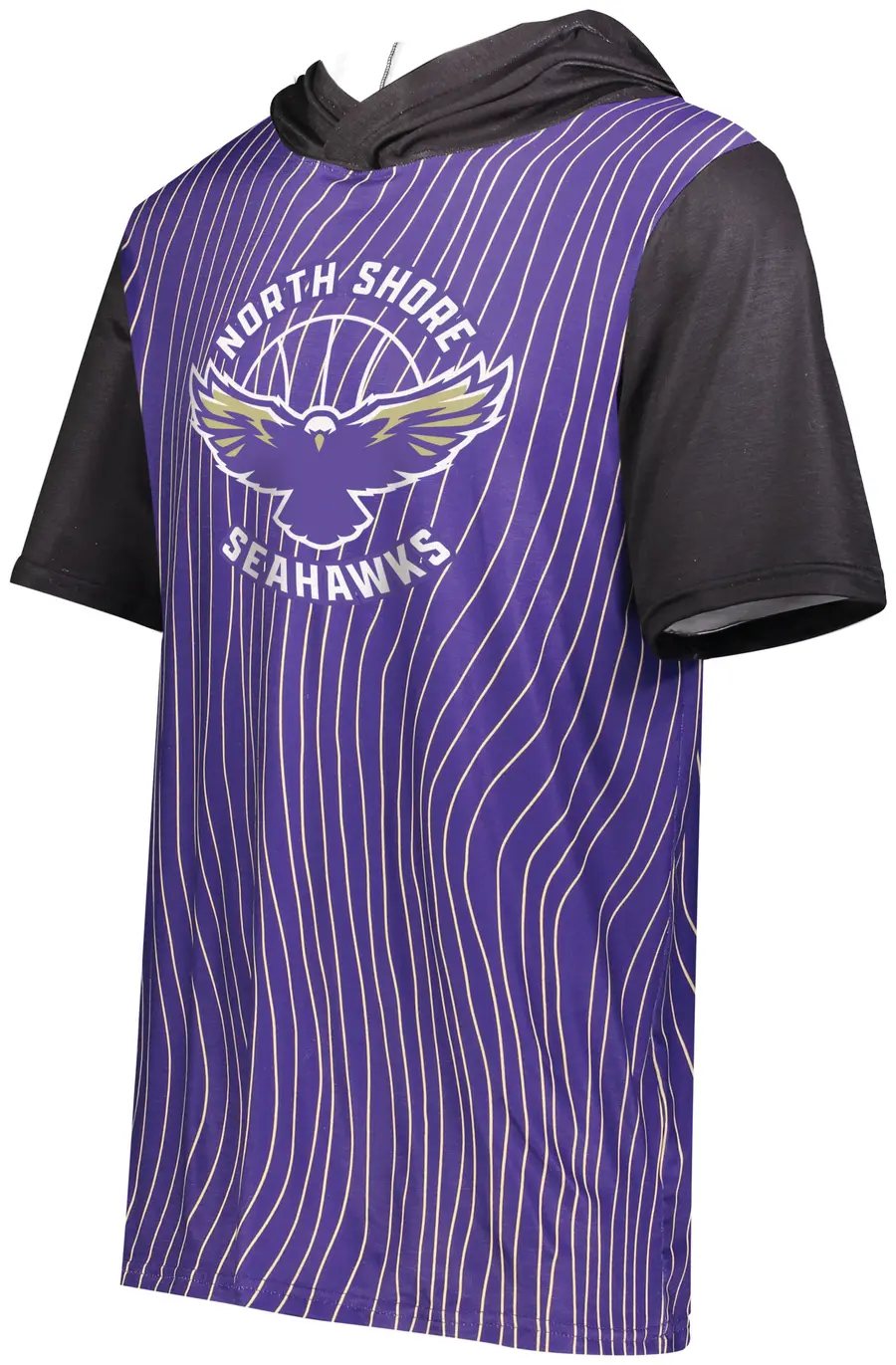 Holloway FreeStyle Sublimated Cotton-Touch Poly Short Sleeve Hoodie in Design 99 Color