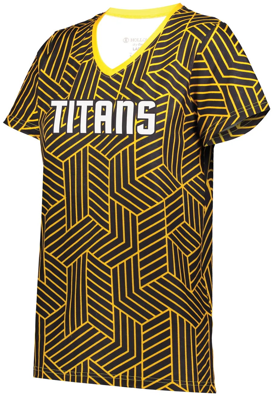 Holloway Ladies FreeStyle Sublimated Turbo Cotton-Touch Poly Tee in Design 01 Color