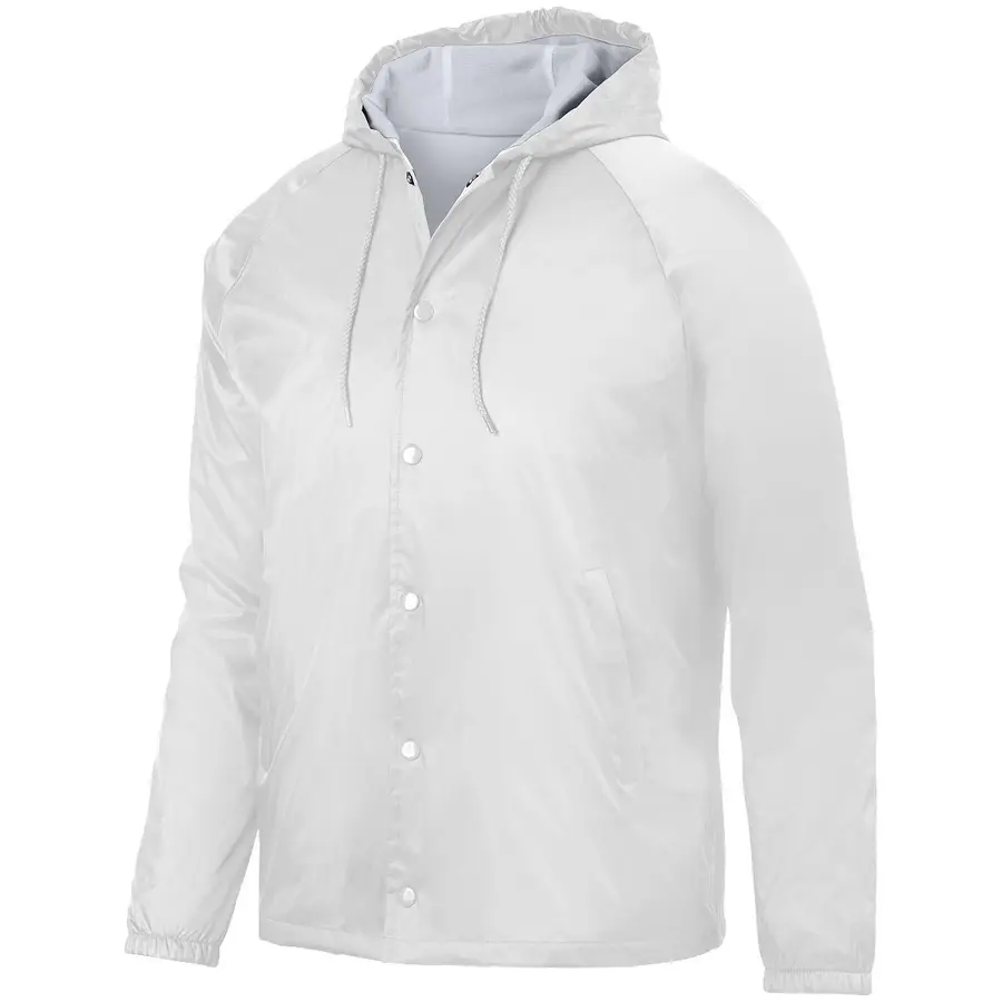 Augusta Hooded Coach's Jacket in White