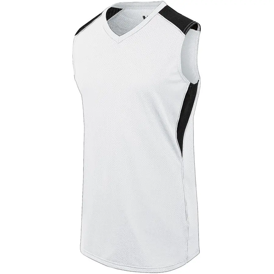Augusta Girls Dynamite Jersey in White/Black/White