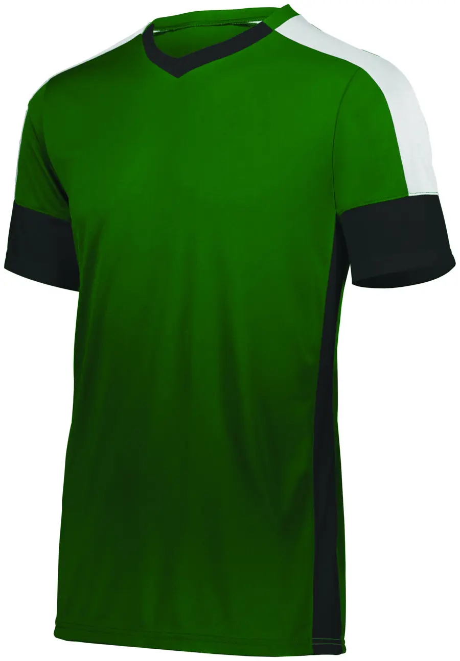 High Five Wembley Soccer Jersey in Forest/Black/White