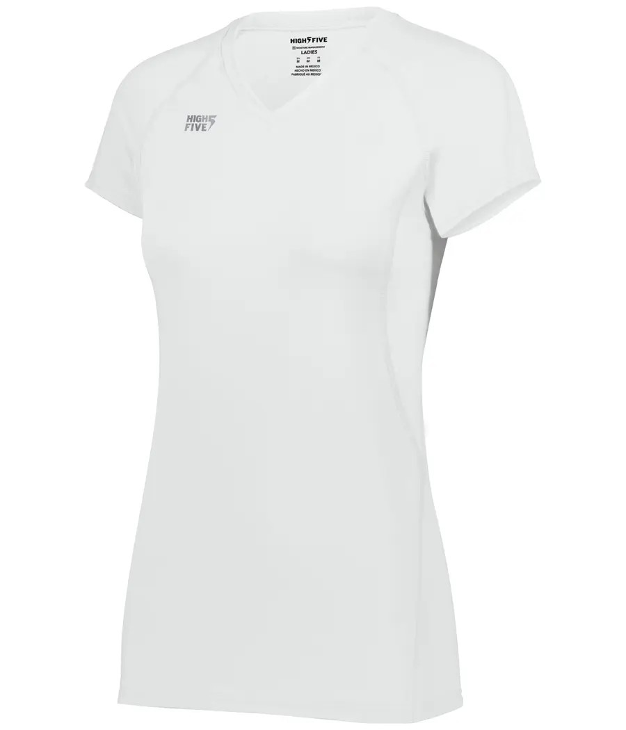 High Five Ladies TruHit Short Sleeve Jersey in White