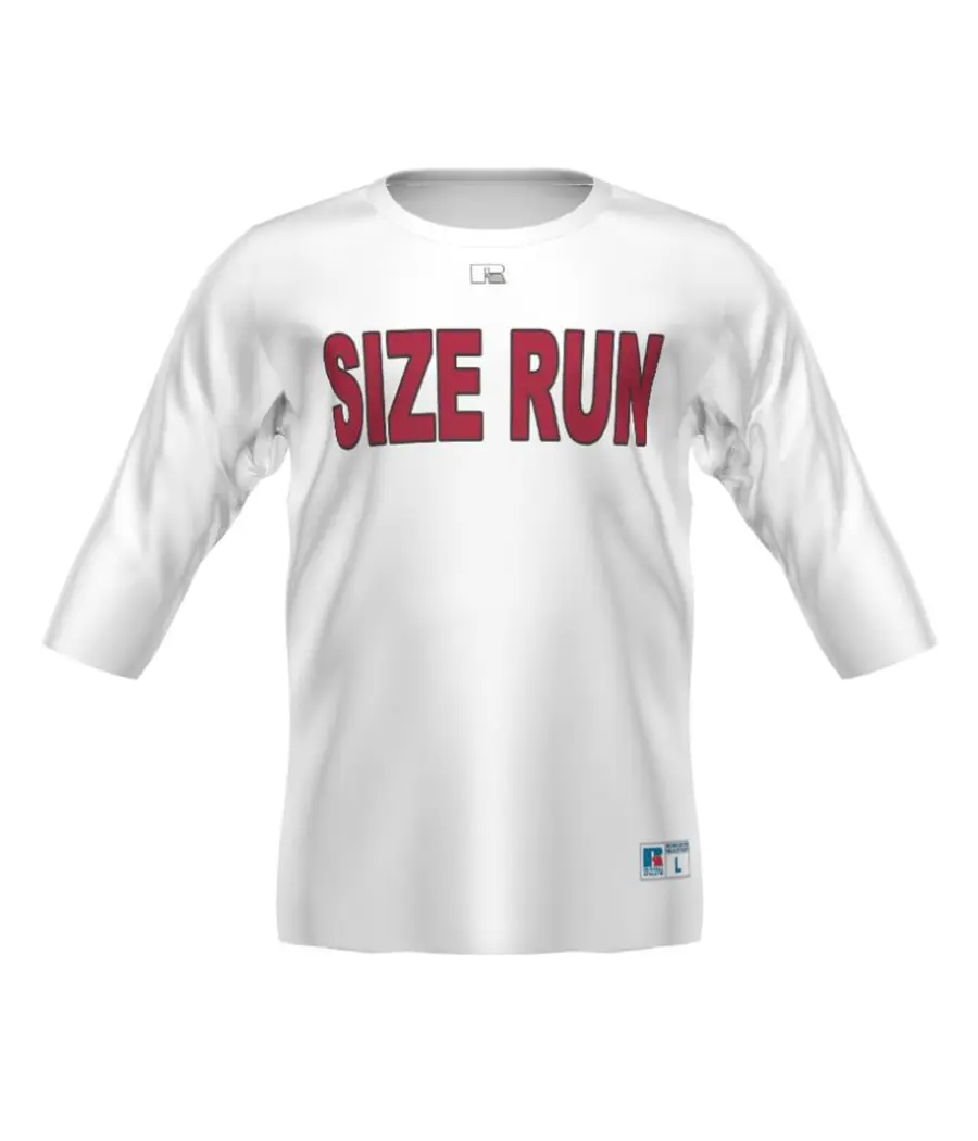 Russell FreeStyle Sublimated 3/4 Sleeve Baseball Trainer in White