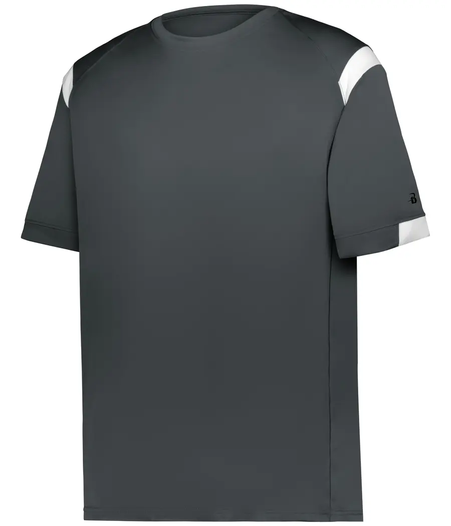 Badger Sport ON THE Rise TEE in Graphite/White