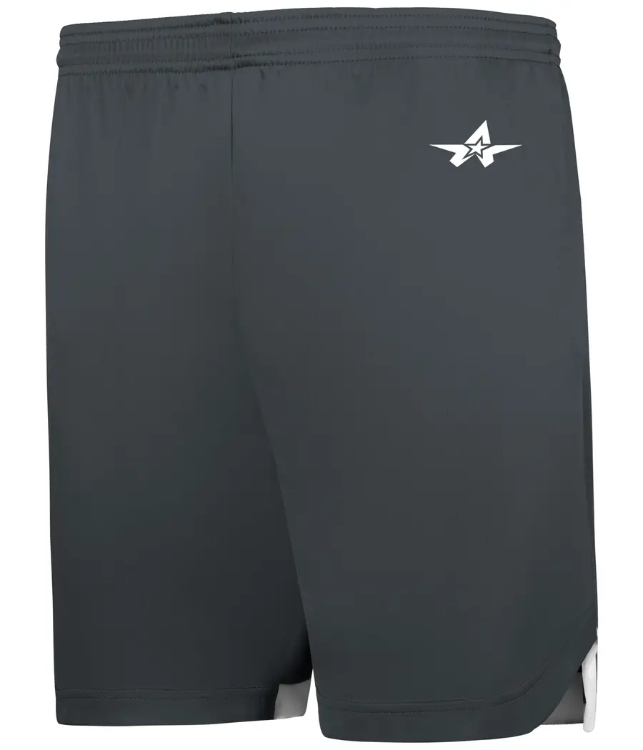 Alleson Athletic Ladies ON THE Rise Basketball Shorts in Graphite/White