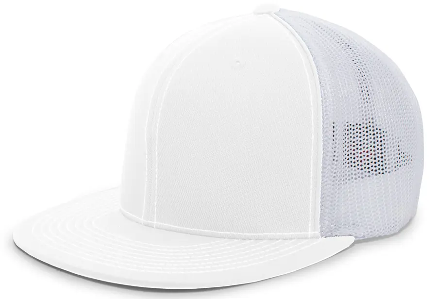 Pacific Headwear D-Series Trucker PacFlex Cap in White