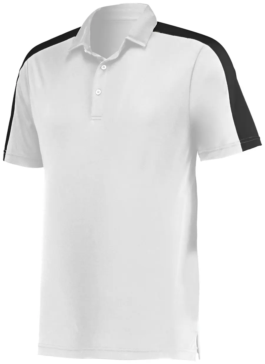 Augusta Bi-Color Vital Polo in White/Black