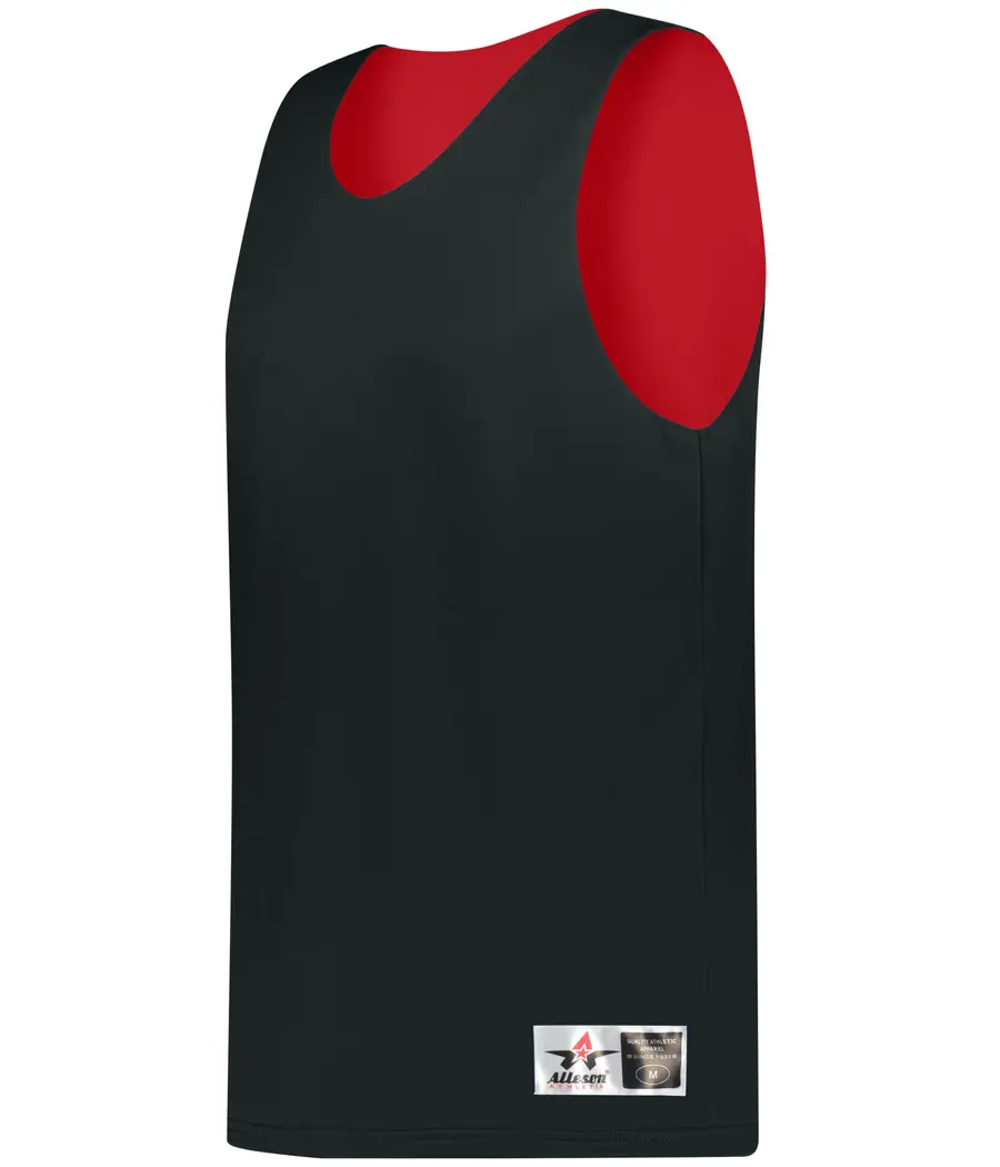Alleson Athletic Microfiber Reversible Basketball Jersey in Black/Red