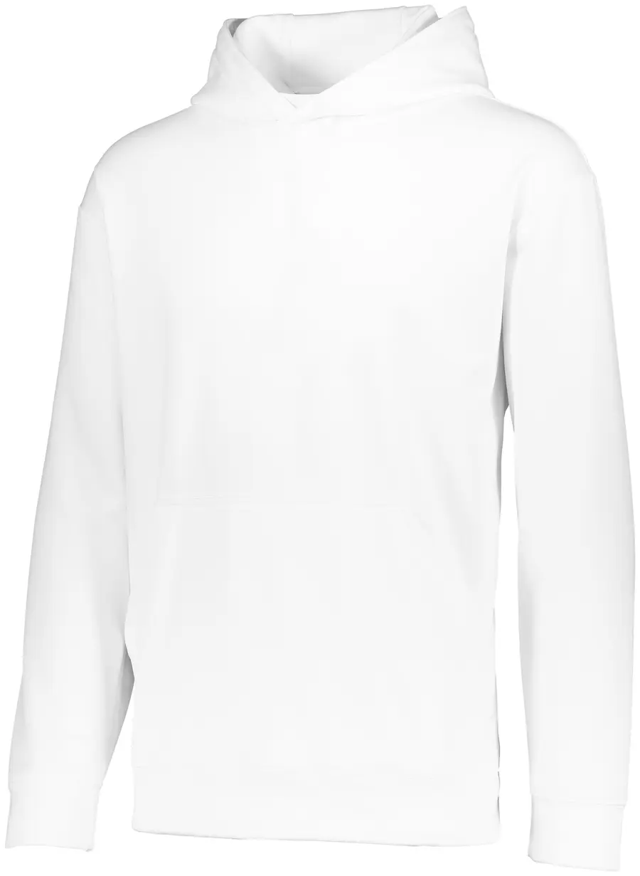Augusta Youth Wicking Fleece Hoodie in White