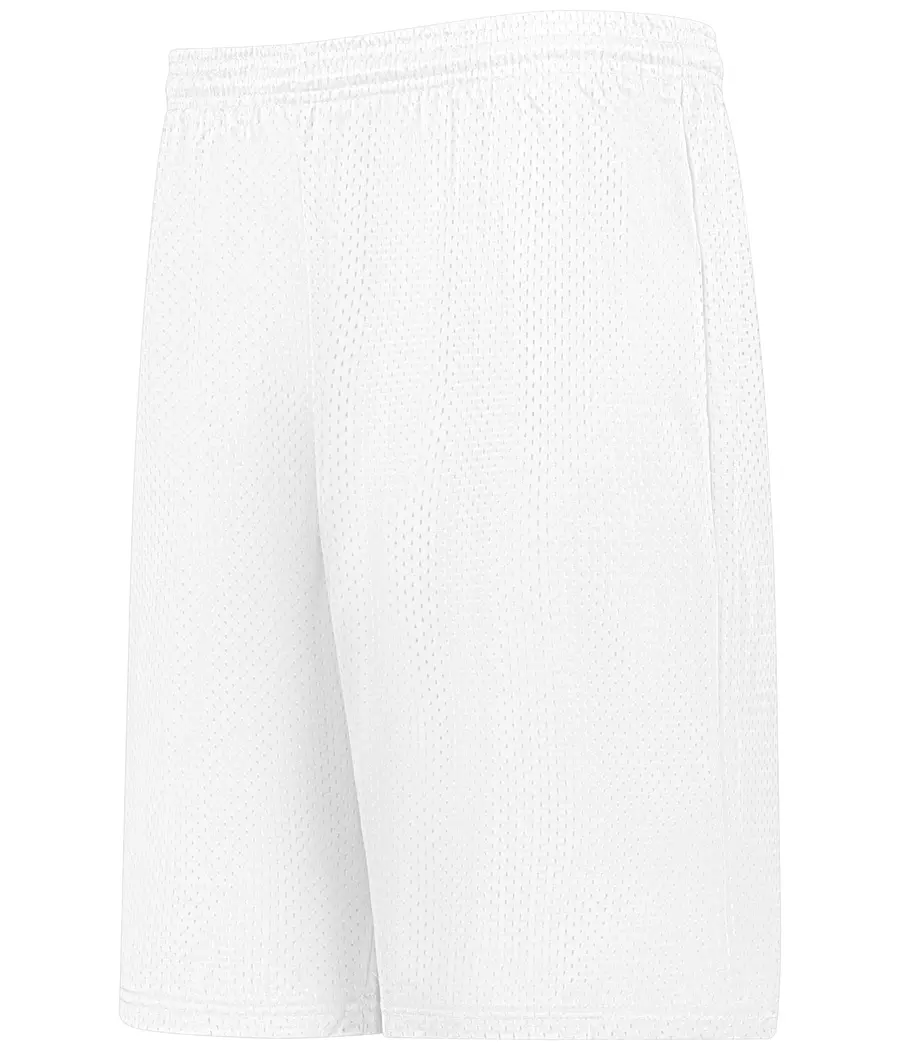 Alleson Athletic Youth Mesh Tech Basketball Shorts in White