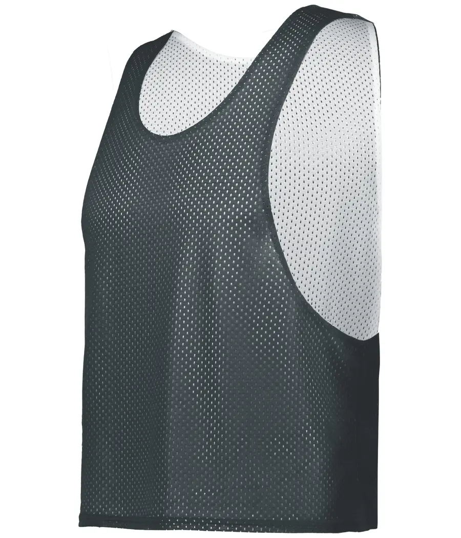 C2 Reversible Mesh Lacrosse Pinnie in Graphite/White
