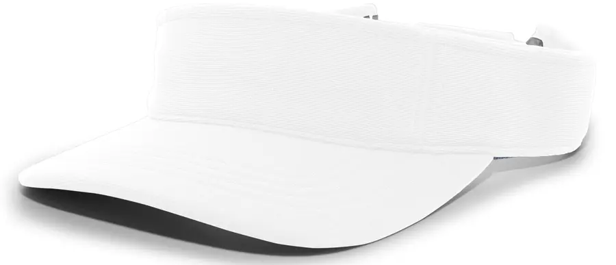 Pacific Headwear M2 Performance Hook-And-Loop Visor in White