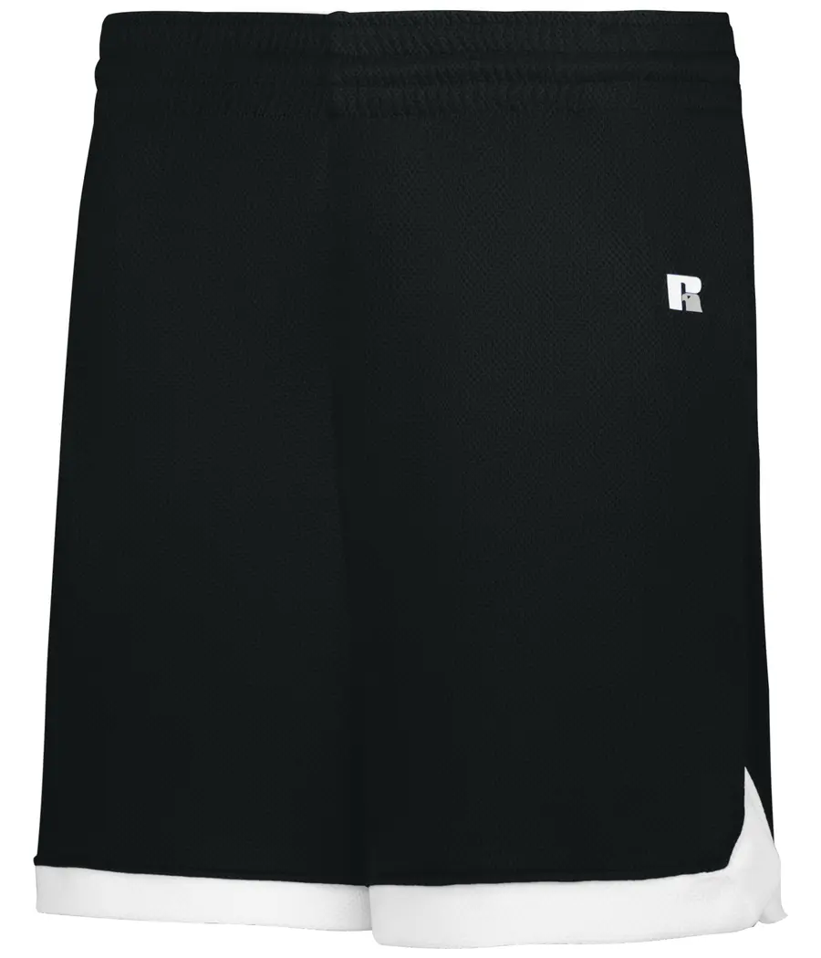 Russell Ladies Elite Basketball Shorts Powered BY Coolcore in Black/White