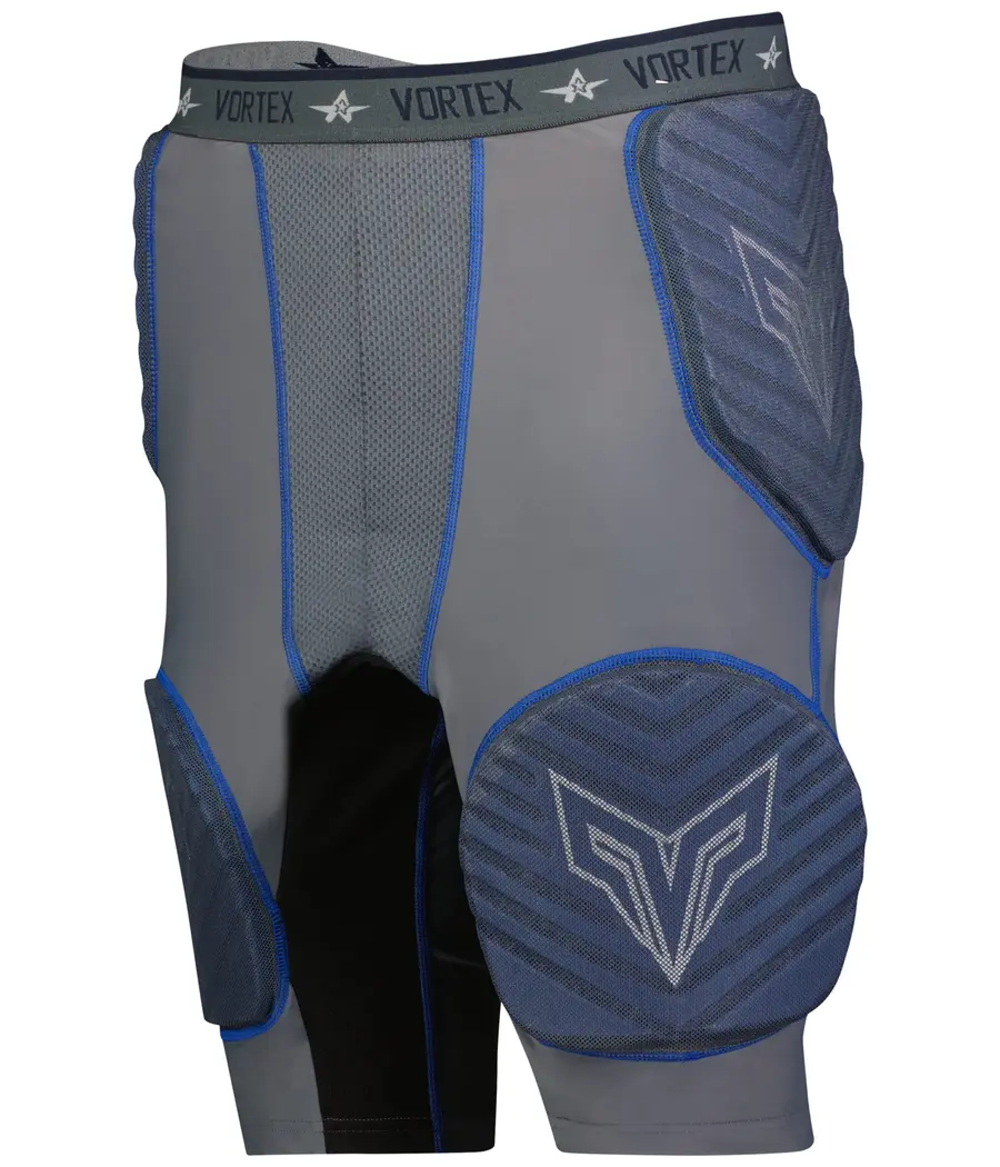 Alleson Athletic Vortex Integrated 5 Padded Football Girdle in Charcoal Solid/Navy