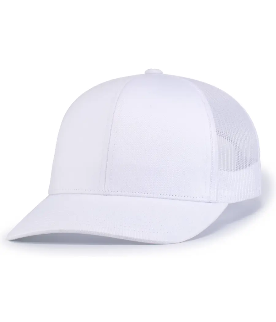Augusta Youth 6-Panel Trucker Snapback CAP in White