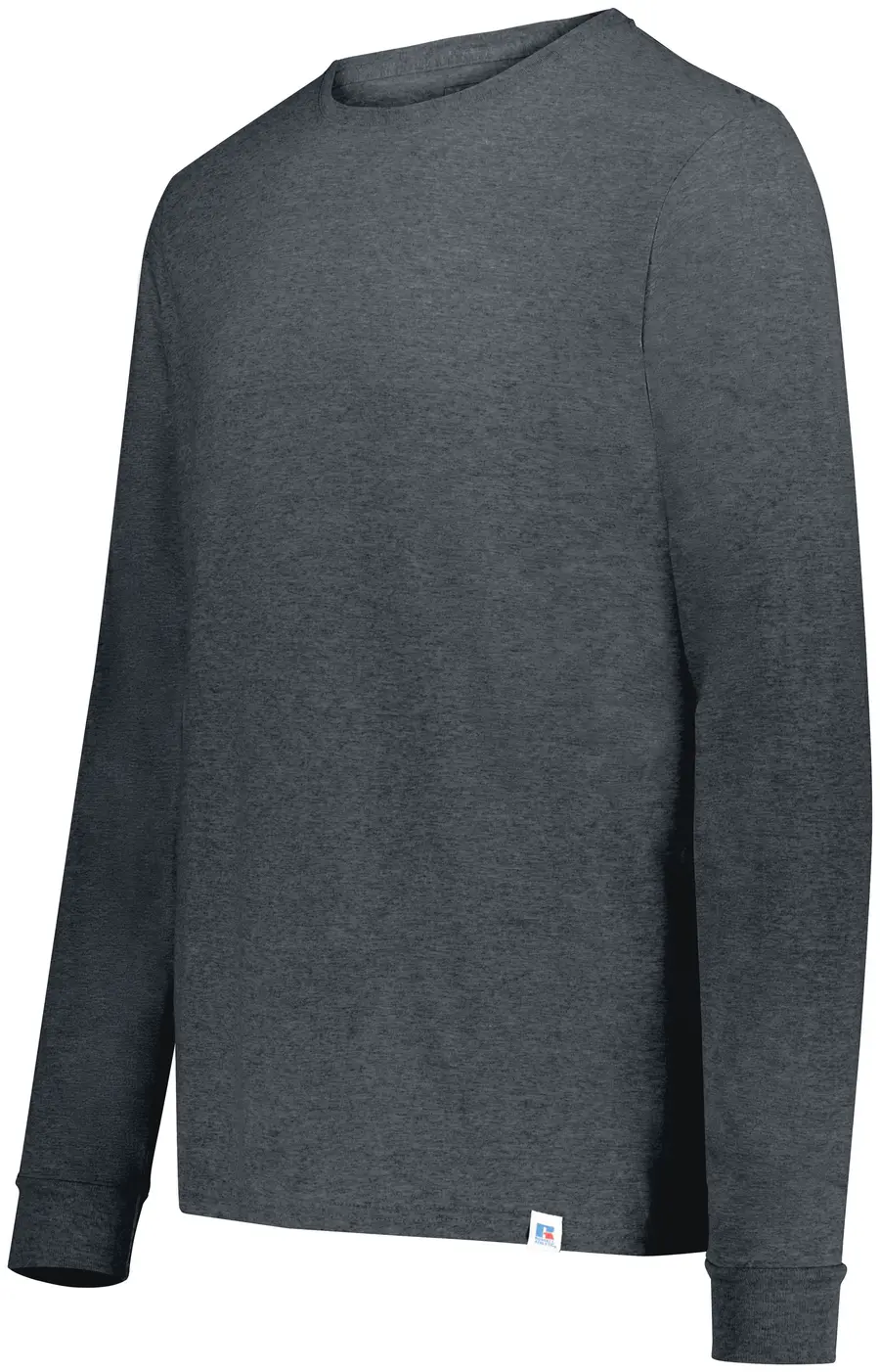 Russell Essential Long Sleeve Tee in Black Heather