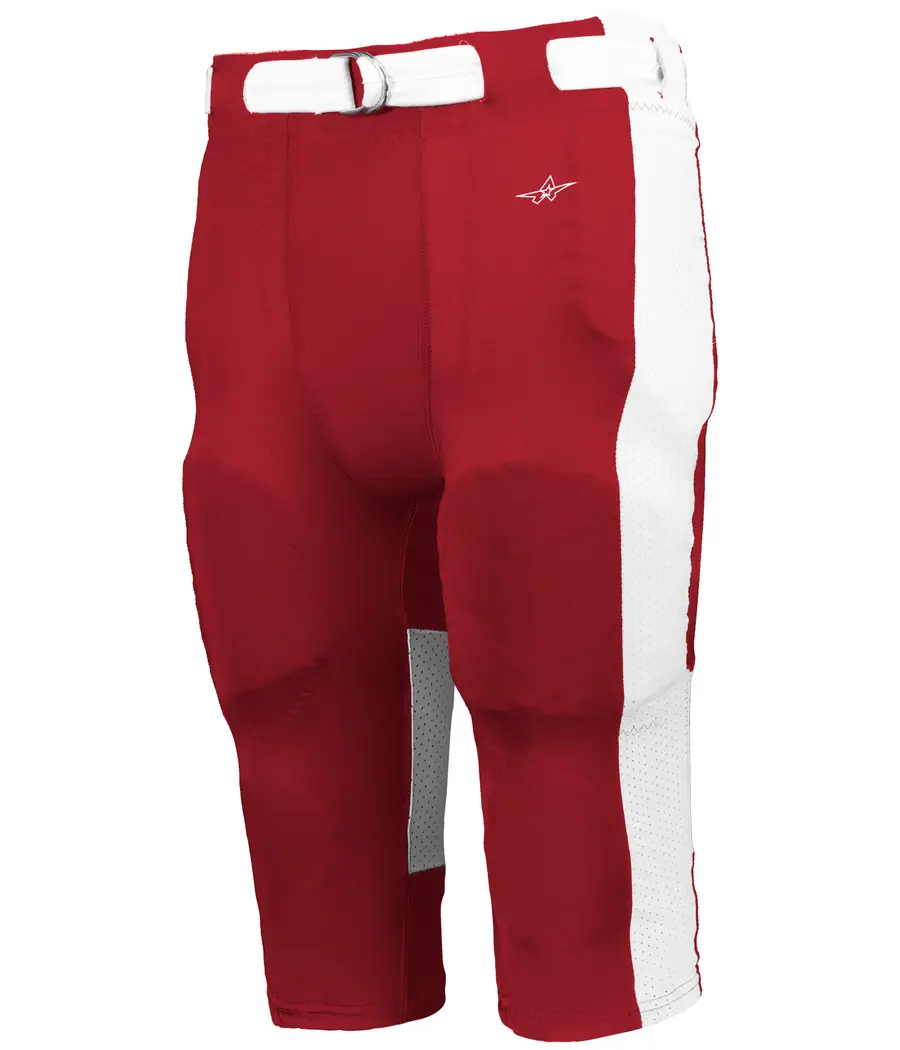 Alleson Athletic Press Football Pant in Red/White