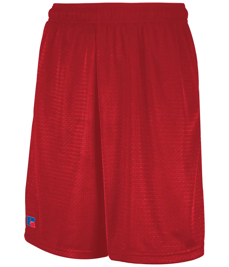 Russell Mesh Shorts With Pockets in True Red