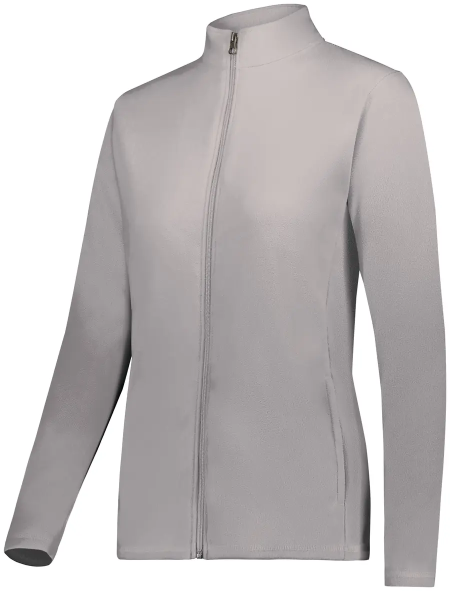 Augusta Ladies Micro-Lite Fleece Full-Zip Jacket in Athletic Grey
