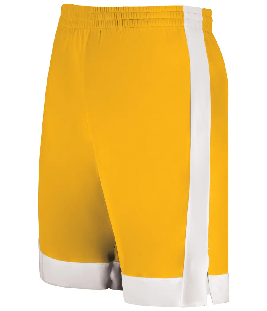Augusta Match-Up Basketball Shorts in Gold/White