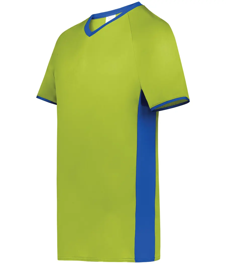 Augusta Cutter+ V-Neck Jersey in Lime/Royal
