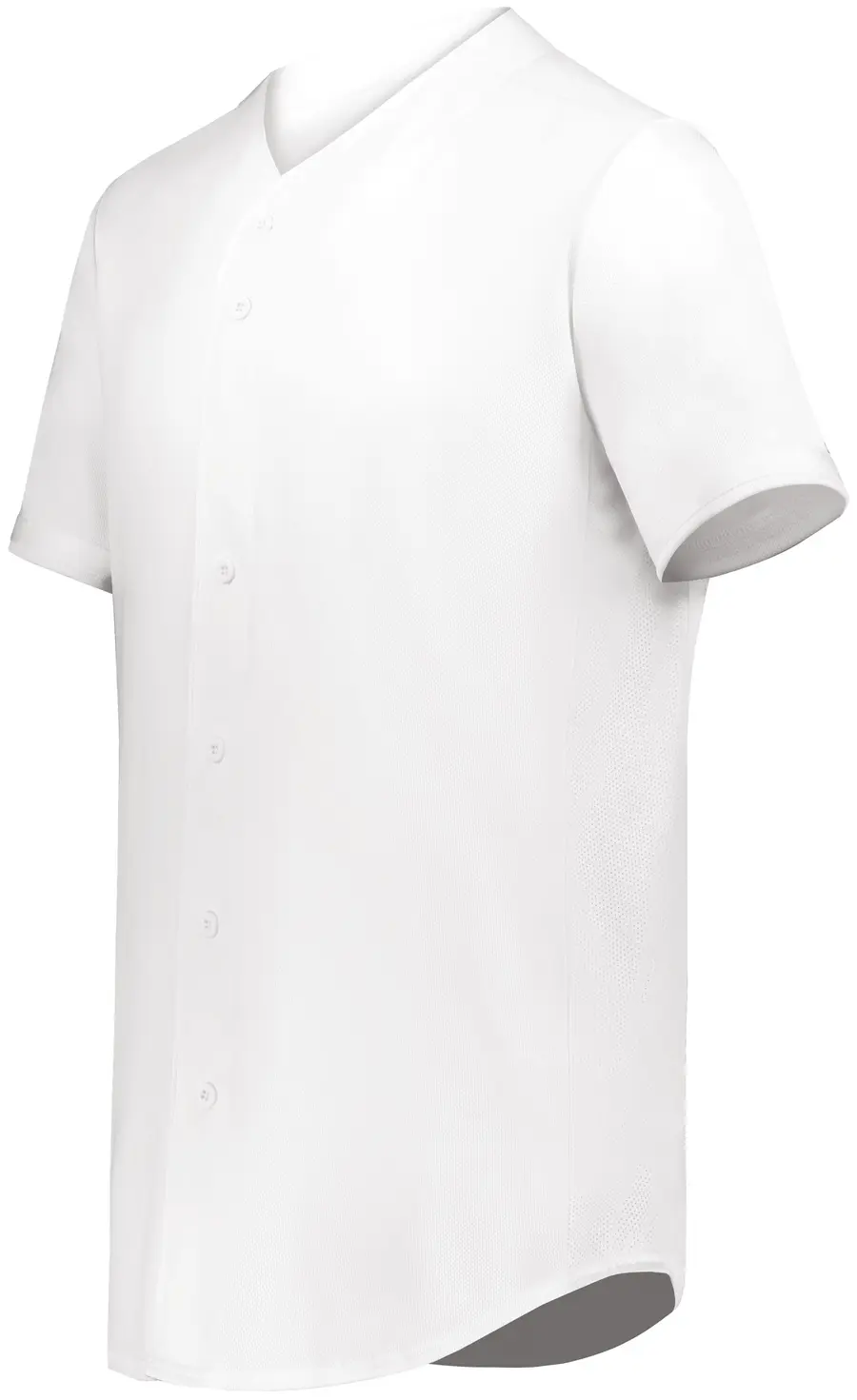 Augusta Cutter+ Full Button Baseball Jersey in White