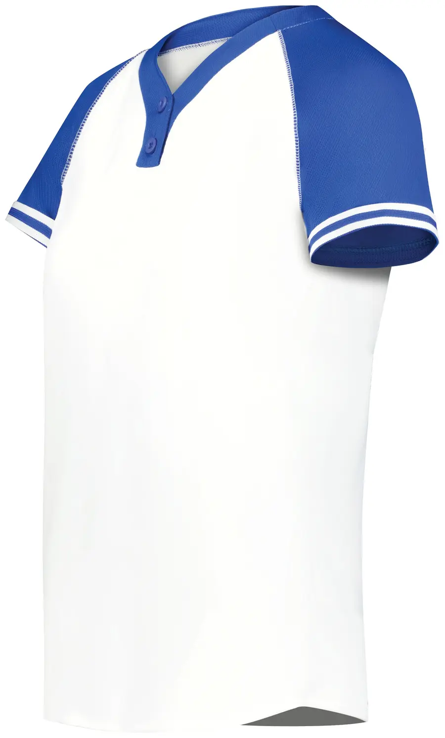 Augusta Girls Cutter+ Henley Jersey in White/Royal