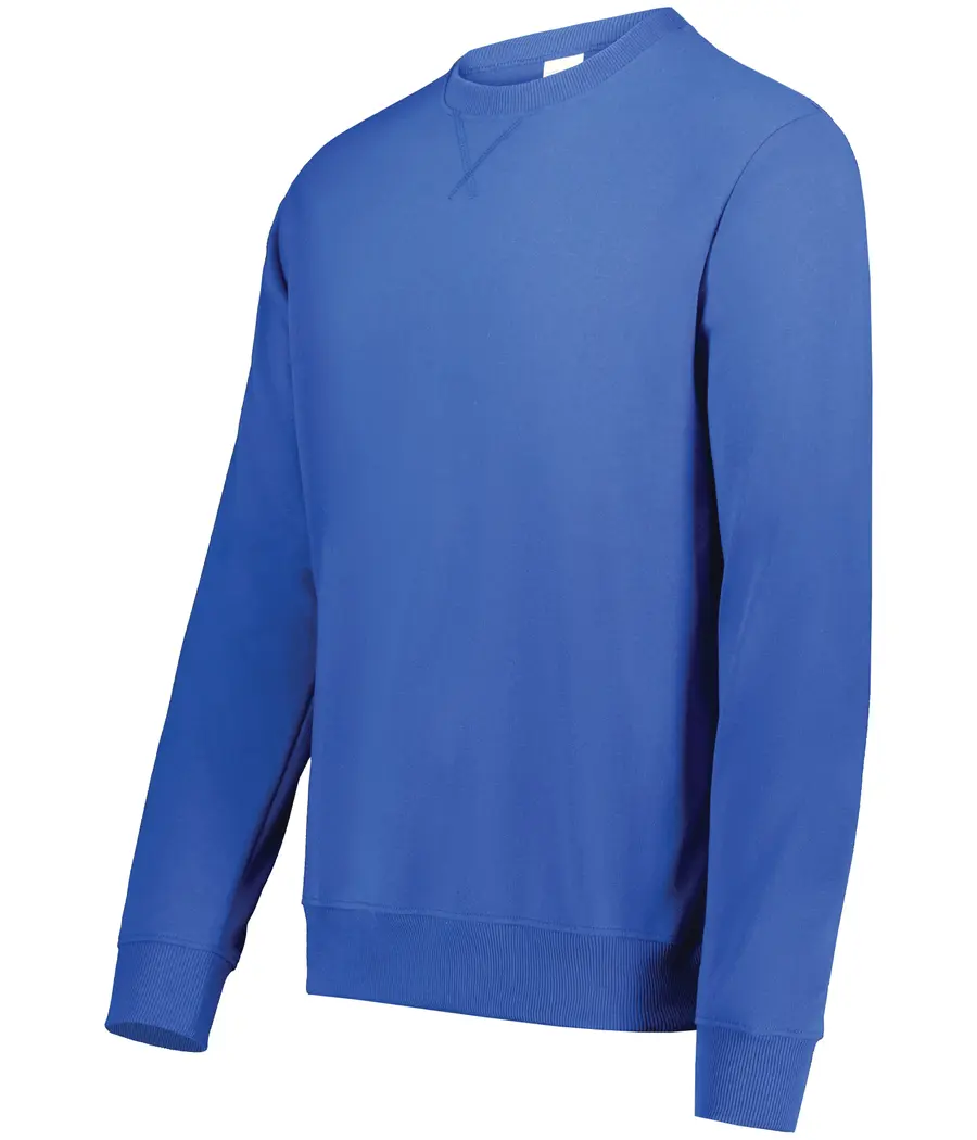 Augusta Youth All-Day Core Basics Fleece Crew in Cobalt Blue