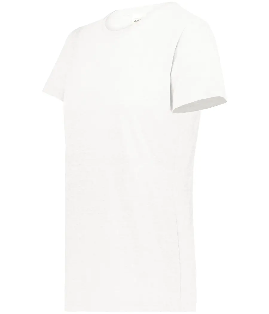 Augusta Ladies All-Day Core Basic Tri-Blend Tee in White