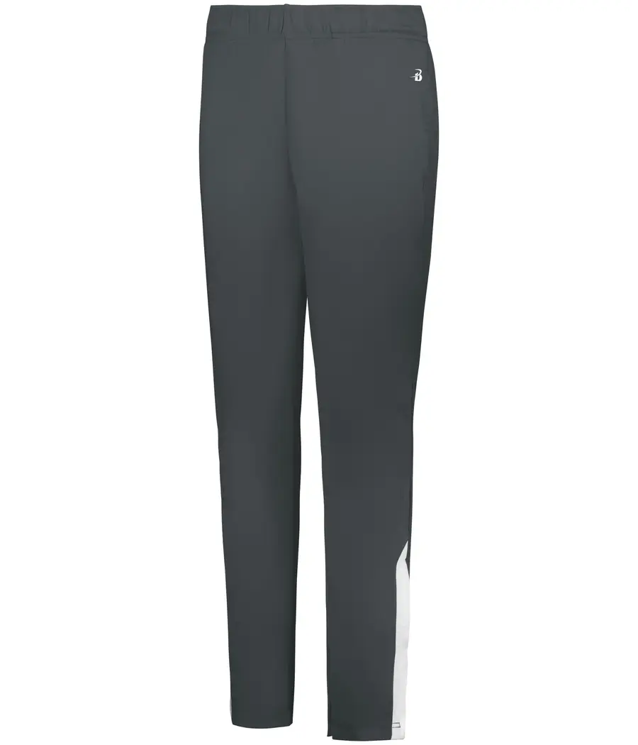 Badger Sport Youth ON THE Rise Warm-UP Pant in Graphite/White