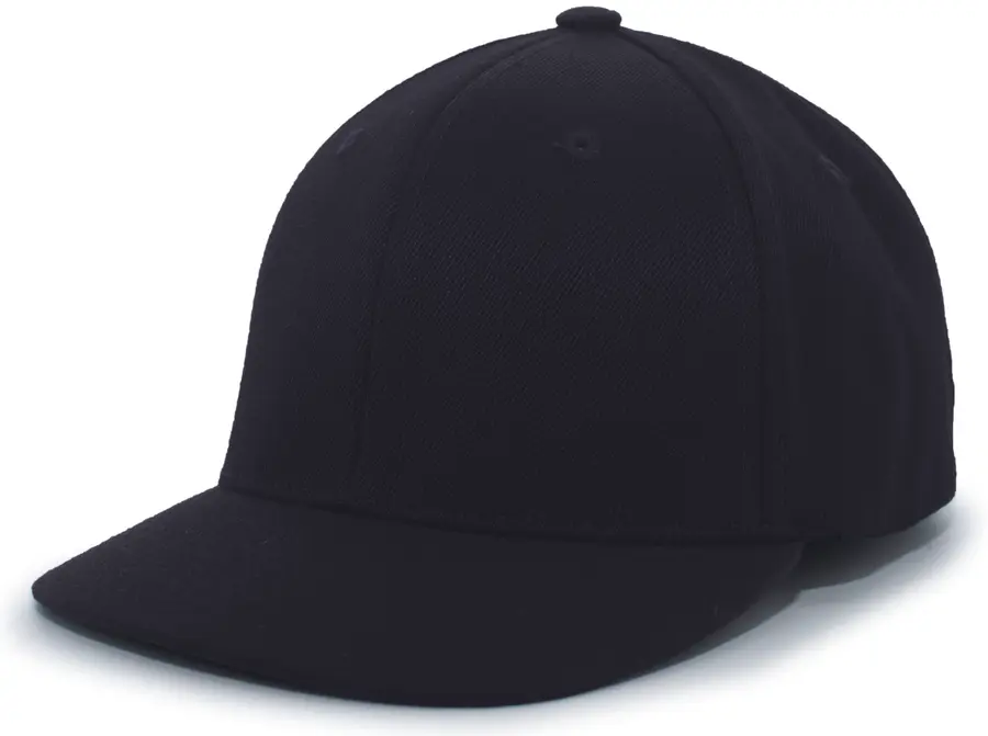 Pacific Headwear Wool Combo Umpire Flexfit Cap in Navy