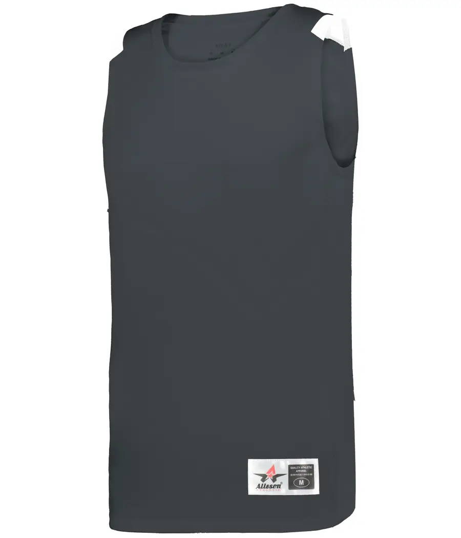 Alleson Athletic ON THE Rise Basketball Jersey in Graphite/White