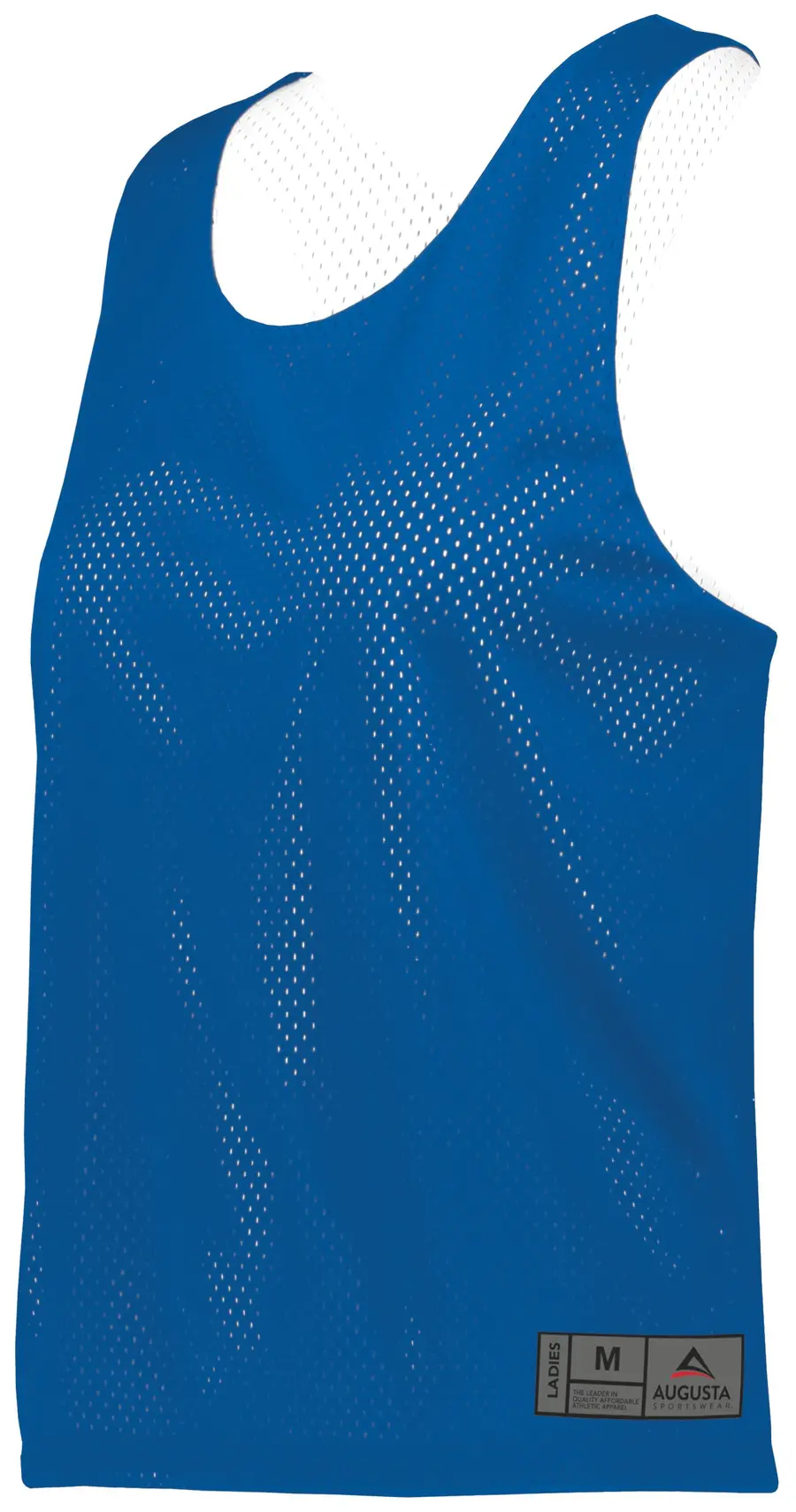 Augusta Ladies Mesh Reversible Pinnie in Royal/White